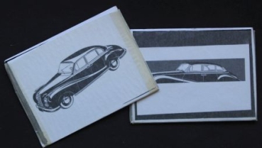 BMW 501 Sedan 1958 two original Photo-Glasplates (8650)